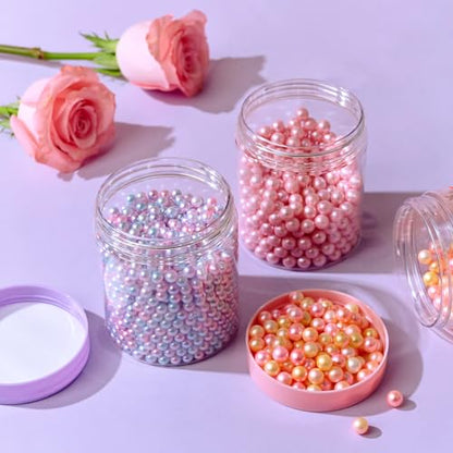 36 Pack 8 OZ Plastic Jars Clear Cosmetic Container with Lids (36 Count)