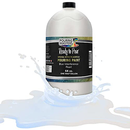 Pouring Masters Blue Interference Pearl Special Effects Acrylic Pouring Paint (64 Fl Oz)