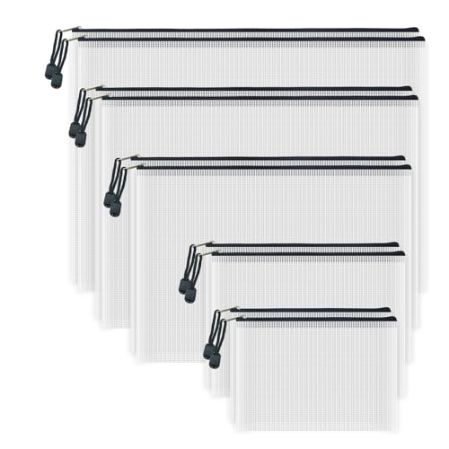 10 Pcs Zipper File Bags