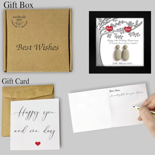 Personalized Anniversary Pebble Art Wooden Couple Sign
