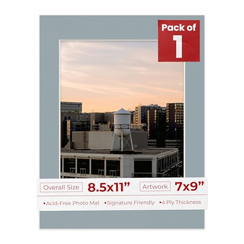 8.5x11 Mat Bevel Cut for 7x9 Photos