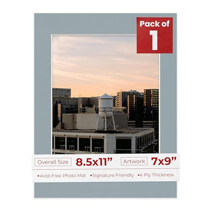 8.5x11 Mat Bevel Cut for 7x9 Photos