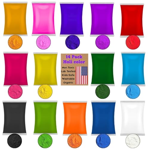 Natural 14‑Color Holi Powder Pack