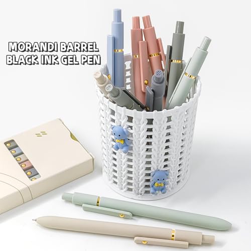 6 Pcs Gel Pens 0.5mm Quick Dry Black Ink Pens Fine Point Smooth Writing Pens (6 Count)