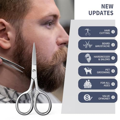 Stainless Steel Small Scissors with Textured Handle