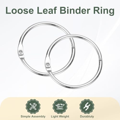 1.5" x 1.8" Loose Leaf Binder Rings (30 Count)