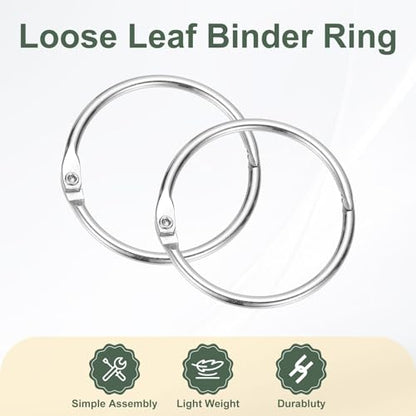 1.5" x 1.8" Loose Leaf Binder Rings (30 Count)