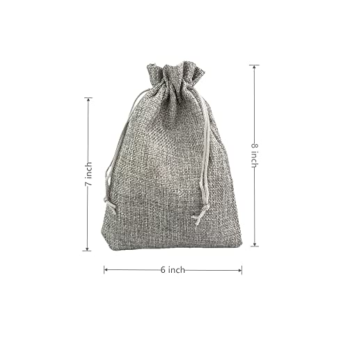 Pack of 25 Burlap Gift Bags with Drawstring Linen Jewelry Pouches Wedding Hessian Jute Bags for Birthday and Treat Pouches Party Wedding Favors Gift