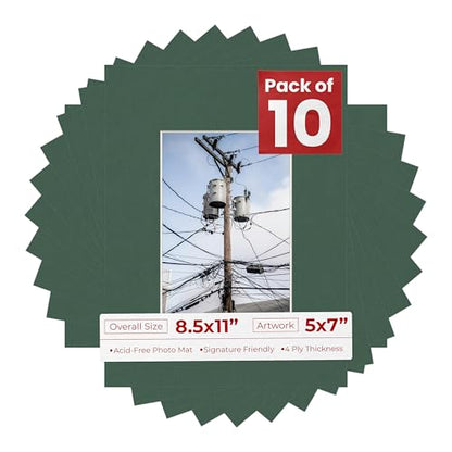5x7 Mat for 8.5x11 Frame (10 Count)