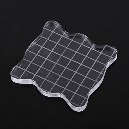 1PC Acrylic Stamp Blocks with Grid Lines