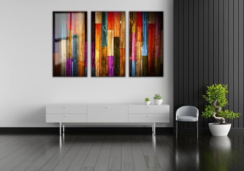 Painted Wood Glass Printing Wall Art