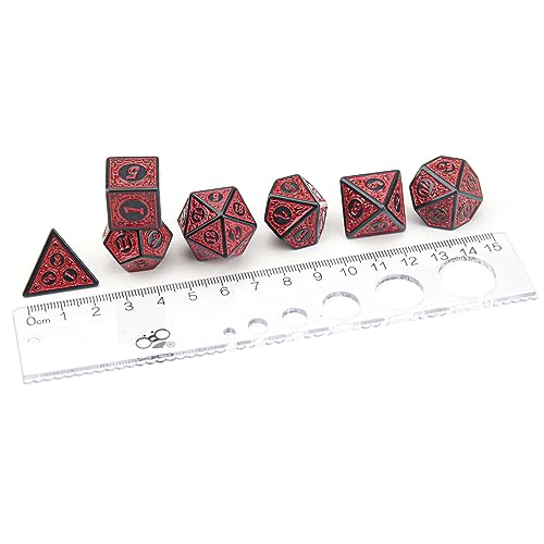 35Pcs Retro DND Polyhedral Dice Set with Storage Pouch (35 Count)