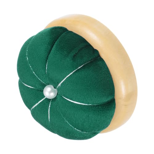 Wooden Base Pin Cushion Japanese Style Cute Needle Holder Pincushions Round for Sewing Quilting Needlework DIY Crafts