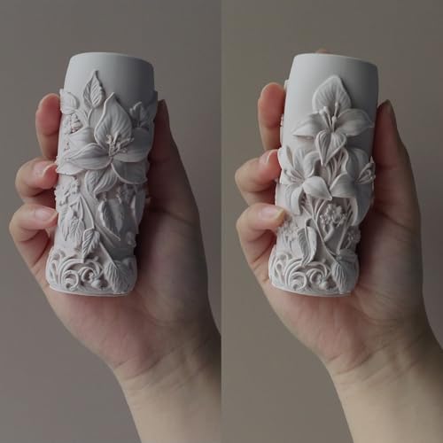 Elegant Lily Embossed Candle Molds for Candle Making