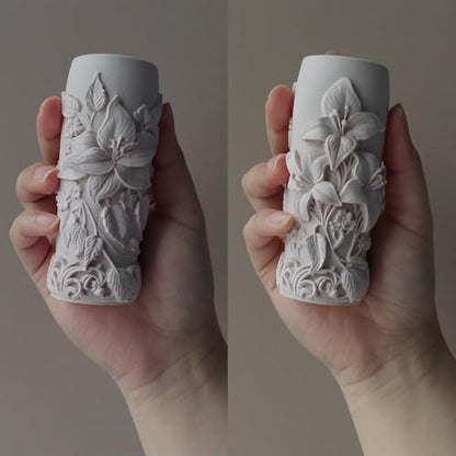 Elegant Lily Embossed Candle Molds for Candle Making