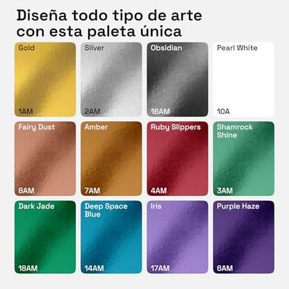 12 Metallic Paint Pens for Glass Marking (12 Count)