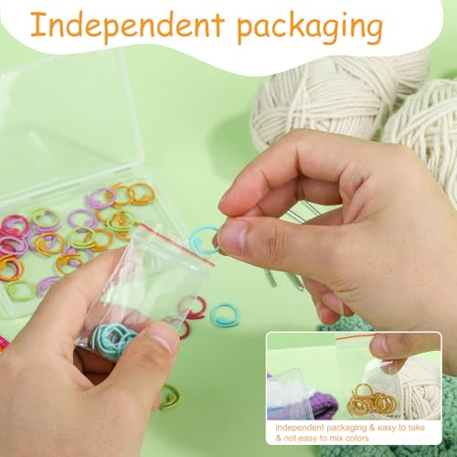 50 Pcs Metal Crochet Stitch Markers (50 Count)