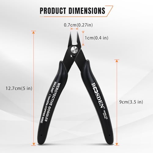 5 Pack Small Micro Wire Cutters Flush Cutter Pliers 5 (5 Count)
