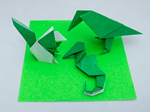 Taro's Origami Studio] Standard 6 Inch One Sided 20 Colors 100 Sheets Square Easy Fold Premium Japanese Paper for Beginner
