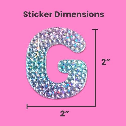 Sparkly Rhinestone Alphabet Letter Sticker G