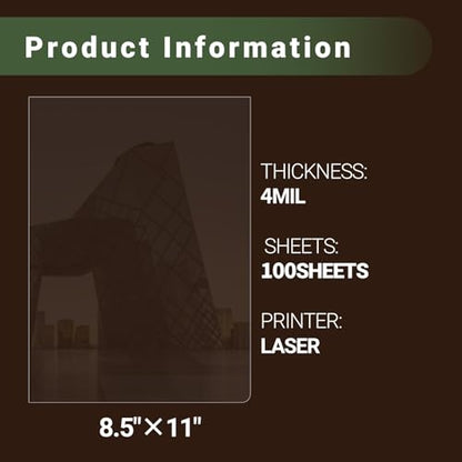 Laser Transparency Film (100 Count)
