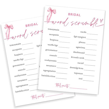 Bridal Shower Games Cards (25 Count)