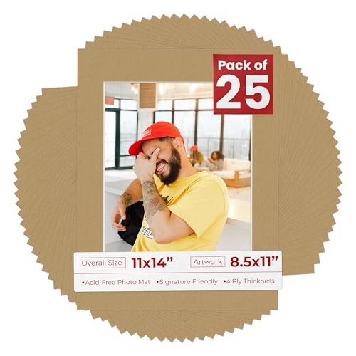 11x14 Mat for 8.5x11 Photo (25 Count)