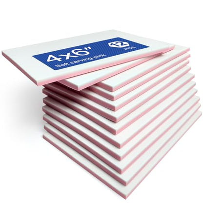 12 Pack 4x6 Rubber Carving Block