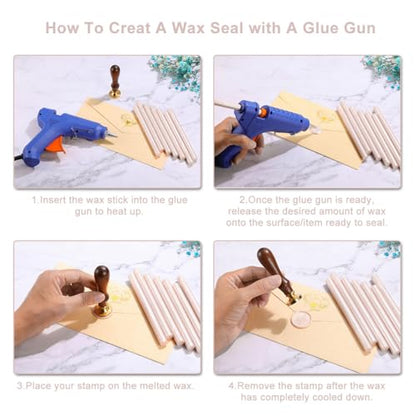 15Pcs Champagne Glue Gun Sealing Wax Sticks for Wax Seal Stamp (15 Count)