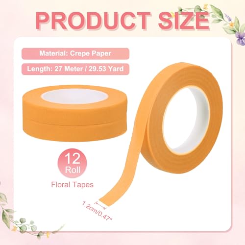 12 Rolls Floral Tapes