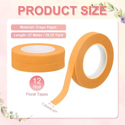 12 Rolls Floral Tapes