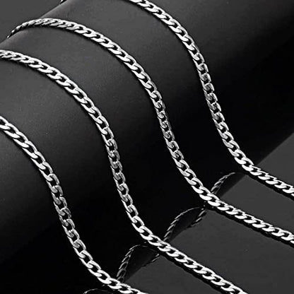 16ft Cuban Link Chain Roll 6mm Silver Stainless Steel Necklace Chains for Jewelry Making