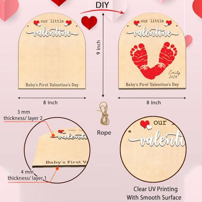 DIY Baby's First Valentine's Day Footprint Signs