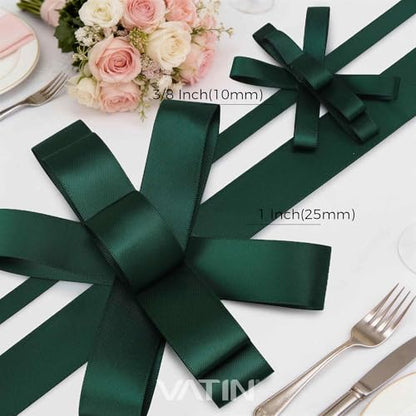 Hunter Green Satin Ribbon 3 (150 Foot)