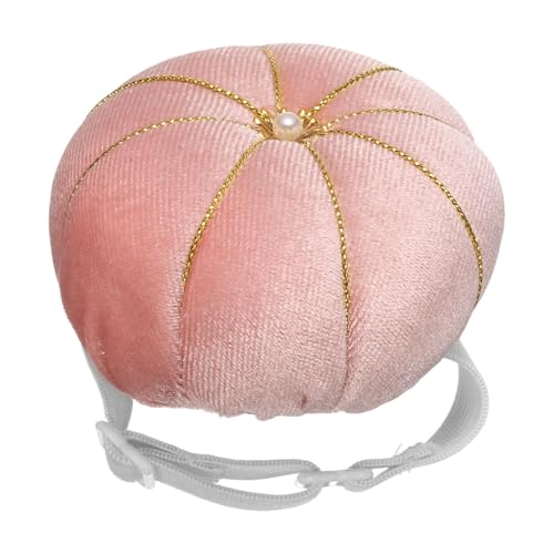 Wrist Pin Cushion Wristband Sewing Pincushion Polyester Pin Holder Wearable Pumpkin Shaped Needles Wristband for Sewing Quilting Needlework DIY Crafts