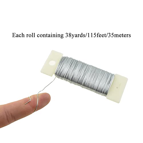22Gauge Silver Flexible Metal Floral Wire (345 Foot)