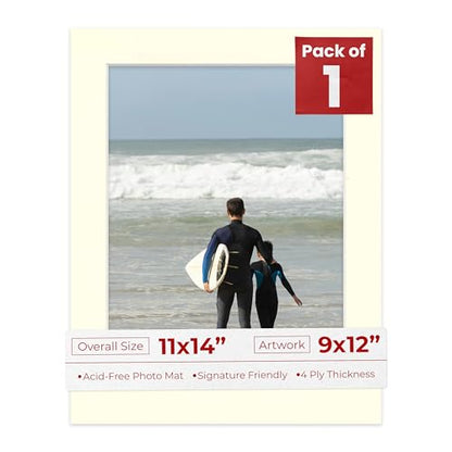 11x14 Mat Bevel Cut for 9x12 Photos