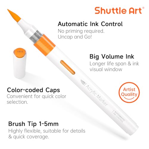 Automatic Ink Control Acrylic Paint Markers (36 Count)