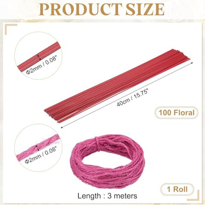 100Pcs 2 Gauge Floral Wire (100 Count)