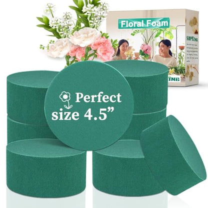 8 Pcs Round Floral Foam 4.5" (8 Count)