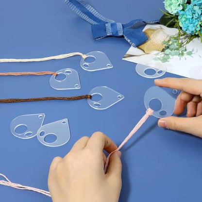 50Pcs Acrylic Embroidery Floss Organizer with 1Pc Hinged Ring (51 Count)