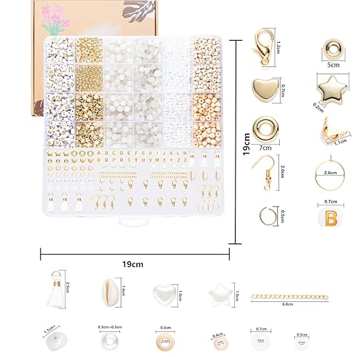 Jewelry Making Supplies Kit Natural Stone Beads for Irregular Natural Stone with for DIY Craft Bracelet Necklace Earrings for Adults