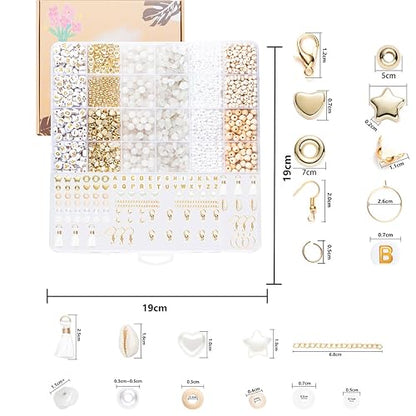 Jewelry Making Supplies Kit Natural Stone Beads for Irregular Natural Stone with for DIY Craft Bracelet Necklace Earrings for Adults