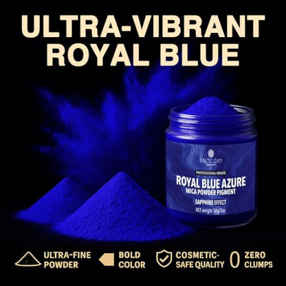 Royal Azure Blue Mica Powder 2 oz (2 Ounce)