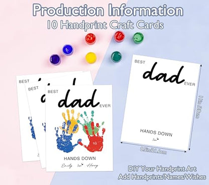 Best Dad Ever Handprint Art Craft Kit Birthday Gift for Dad from Daughter Son