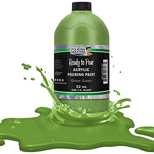 Grass Green Acrylic Ready to Pour Pouring Paint (32 Fl Oz)