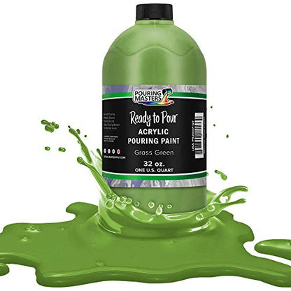 Grass Green Acrylic Ready to Pour Pouring Paint (32 Fl Oz)