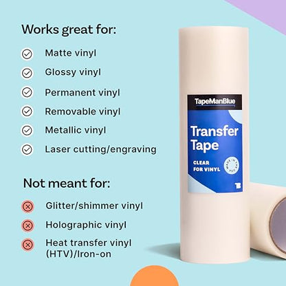 Clear Transfer Tape for Vinyl (50 Foot)