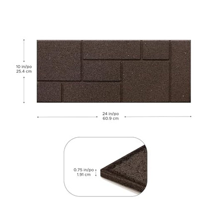 4 Pack 24”x10” Fake Cobblestone Rubber Stair Treads