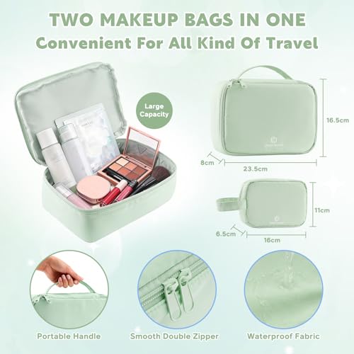 Makeup Bag for Teen Girls with Makeup Travel Organizer (16 Ounce)